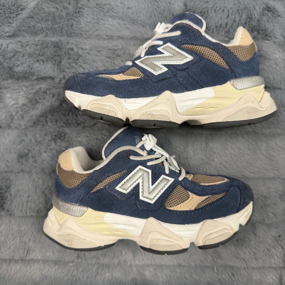 New Balance 9060 Toddler Navy Sand Suede Sneakers IV9060BF Size 9 US